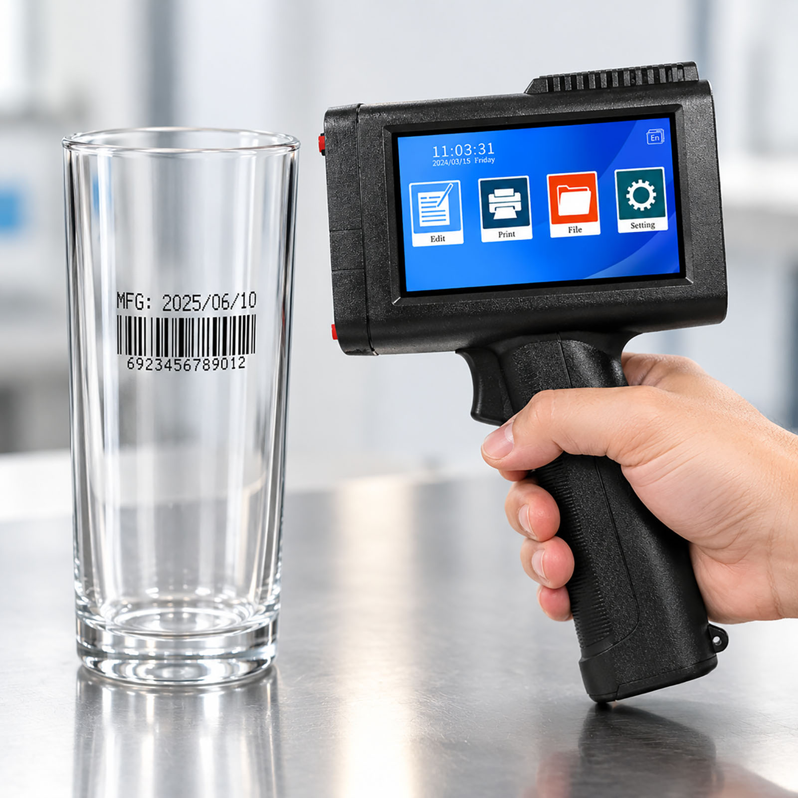 Barcode Printer - ZM-C13 – портативный мини-струйный принтер с